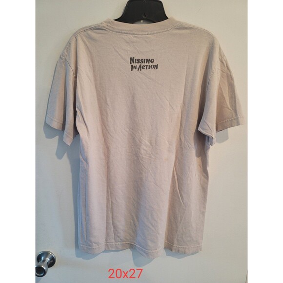 Vintage Chuck Norris Missing In Action Shirt Adult Medium Movie Promo Beige Rare - Picture 7 of 8
